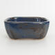 Ceramic bonsai bowl 8.5 x 7 x 3.5 cm, color blue-brown - 1/3