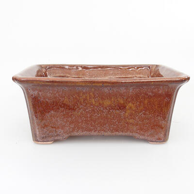 Ceramic bonsai bowl 17.5 x 13 x 7.5 cm, color brown - 1