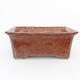 Ceramic bonsai bowl 17.5 x 13 x 7.5 cm, color brown - 1/3