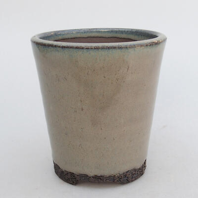 Ceramic bonsai bowl 9.5 x 9.5 x 10 cm, color gray - 1