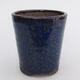 Ceramic bonsai bowl 9 x 9 x 9.5 cm, color blue - 1/3