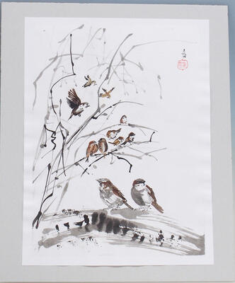 Calligraphy - Sparrows
