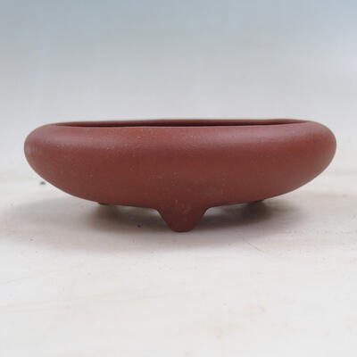 Bonsai bowl 11 x 11 x 3.5 cm, brick color - 1