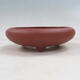 Bonsai bowl 11 x 11 x 3.5 cm, brick color - 1/3