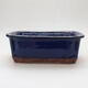 Bonsai bowl H 50 - 16.5 x 12 x 6 cm, blue scratched - 1/3