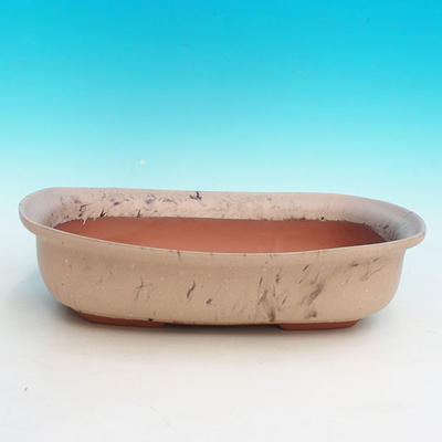 Ceramic bonsai bowl H 10 - 37 x 27 x 10 cm, beige - 37 x 27 x 10 cm - 1