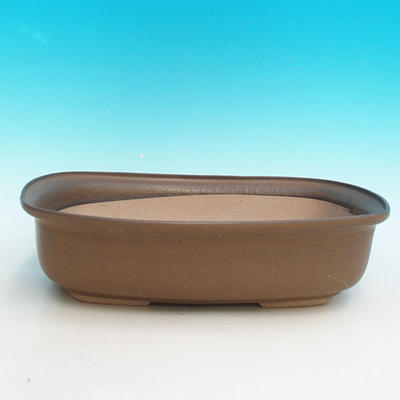 Ceramic bonsai bowl H 10 - 37 x 27 x 10 cm, brown - 37 x 27 x 10 cm - 1