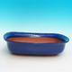 Ceramic bonsai bowl H 10 - 37 x 27 x 10 cm, blue - 37 x 27 x 10 cm - 1/3
