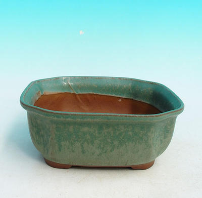 Ceramic bonsai bowl H 31 - 14,5 x 12,5 x 6 cm, green - 14.5 x 12.5 x 6 cm - 1