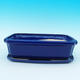 Bonsai pot  and tray of water  H07, blue - 1/3