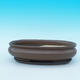 Bonsai bowl tray H15 - bowl 26,5 x 17 x 6 cm, tray 24,5 x 15 x 1,5 cm, brown - 1/3