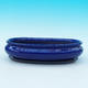 Bonsai bowl tray H15 - bowl 26,5 x 17 x 6 cm, tray 24,5 x 15 x 1,5 cm, blue - 1/3