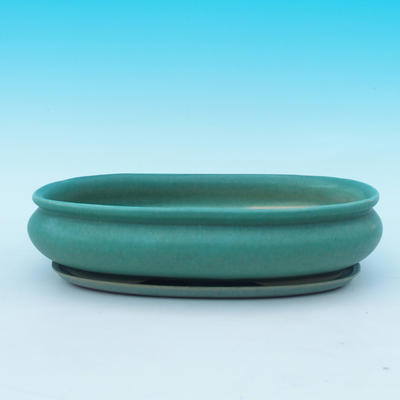 Bonsai bowl tray H15 - bowl 26,5 x 17 x 6 cm, tray 24,5 x 15 x 1,5 cm - 1