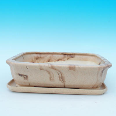 bonsai bowl and tray of water H 20, beige - 1