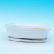 Bonsai bowl, tray H 08 - bowl 24,5 x 18 x 7 cm, tray 23 x 16 x 1,5 cm, White - bowl 24,5 x 18 x 7 cm, tray 23 x 16 x 1,5 cm - 1/3