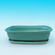 Bonsai bowl, tray H 08 - bowl 24,5 x 18 x 7 cm, tray 23 x 16 x 1,5 cm, green - bowl 24,5 x 18 x 7 cm, tray 23 x 16 x 1,5 cm - 1/3