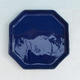 Bonsai tray 13 - 11 x 11 x 1,5 cm, blue - 11 x 11 x 1.5 cm - 1/3
