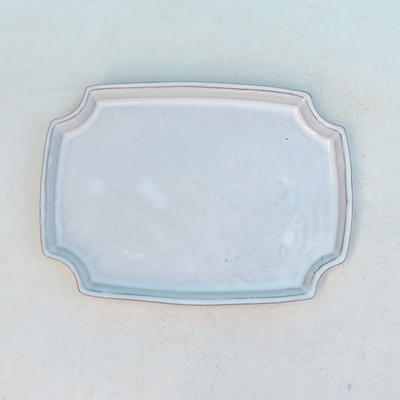 Bonsai water tray H 03 - 16,5 x 11,5 x 1 cm, white - 16.5 x 11.5 x 1 cm - 1