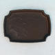 Bonsai water tray H 03 - 16,5 x 11,5 x 1 cm, brown - 16.5 x 11.5 x 1 cm - 1/3