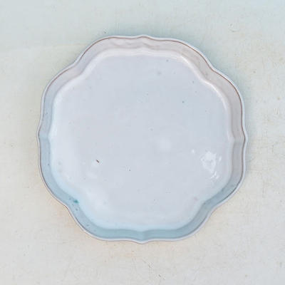 Bonsai water tray H 06 - 13,5 x 13,5 x 1,5 cm, white - 13.5 x 13.5 x 1.5 cm - 1