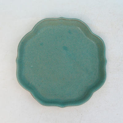 Bonsai water tray H 06 - 13,5 x 13,5 x 1,5 cm, green - 13.5 x 13.5 x 1.5 cm - 1