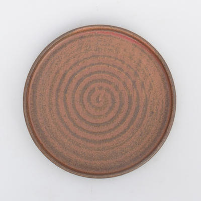 Bonsai tray by hand - 13 x 13 x 1,5 cm, brick- 13 x 13 x 1.5 cm - 1