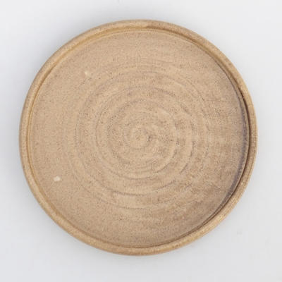 Bonsai tray by hand - 13 x 13 x 1,5 cm, beige- 13 x 13 x 1.5 cm - 1