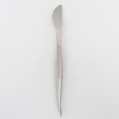 Spatula and curved tweezers 22 cm - stainless steel - 1
