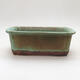 Bonsai bowl H 50 - 16.5 x 12 x 6 cm, green scratched - 1/3
