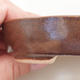 Ceramic bonsai bowl 11 x 9 x 2.5 cm, brown color - 2/4
