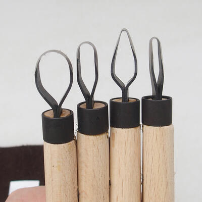Set of 4 chisels in a leather case - NO1, NO13, N16, NO21 - 2