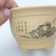 Ceramic bonsai bowl 12.5 x 12.5 x 8.5 cm, color ocher - 2/4