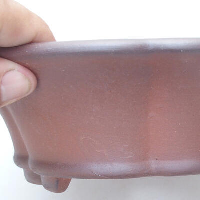 Ceramic bonsai bowl 20 x 20 x 6.5 cm, color brown - 2
