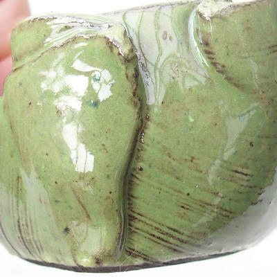 Ceramic Shell 7,5x 7,5 x 5 cm, color green - 2