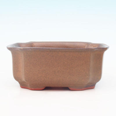 Ceramic bonsai bowl H 01 - 12 x 9 x 5 cm, brown - 12 x 9 x 5 cm - 2