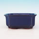 Ceramic bonsai bowl H 01 - 12 x 9 x 5 cm, blue - 12 x 9 x 5 cm - 2/3