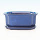 Bonsai bowl + tray H01 - tray 12 x 9 x 5 cm, tray 11,5 x 8,5 x 1 cm, blue - bowl 12 x 9 x 5 cm, podmiska 11,5 x 8,5 x 1 cm - 2/3