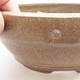 Ceramic bonsai bowl - 20,5 x 20,5 x 6 cm, yellow color - 2/3