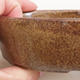 Ceramic bonsai bowl 14.5 x 9 x 3.5 cm, brown color - 2/4