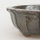 Ceramic bonsai bowl 11,5 x 11,5 x 4,5 cm, gray-green color - 2/4