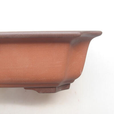 Ceramic bonsai bowl 21.5 x 21.5 x 6.5 cm, color brown - 2
