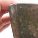 Ceramic bonsai bowl 7 x 7 x 5 cm, color brown-green - 2/4