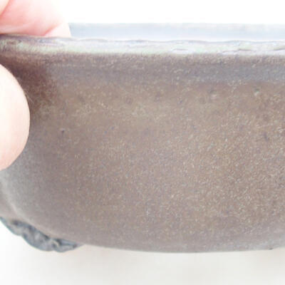 Ceramic bonsai bowl 18 x 16 x 6 cm, color brown - 2