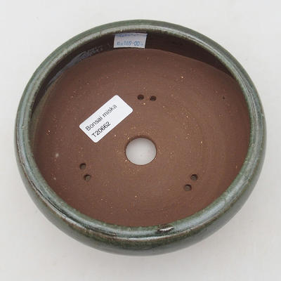 Ceramic bonsai bowl 14.5 x 14.5 x 6 cm, color green - 2