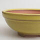 Ceramic bonsai bowl 9 x 9 x 3.5 cm, color yellow - 2/3