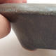 Ceramic bonsai bowl 12.5 x 12.5 x 4 cm, gray color - 2/4