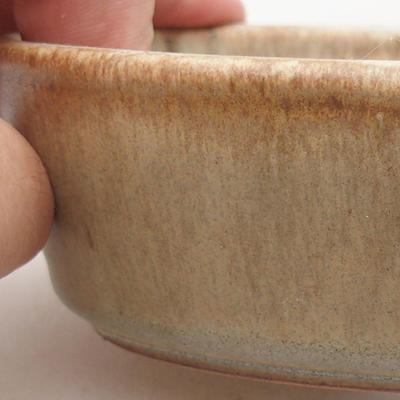 Ceramic bonsai bowl 14 x 9.5 x 4 cm, beige color - 2