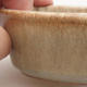 Ceramic bonsai bowl 14 x 9.5 x 4 cm, beige color - 2/4