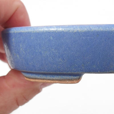 Ceramic bonsai bowl 11 x 9 x 2.5 cm, color blue - 2
