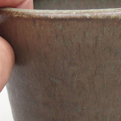 Ceramic bonsai bowl 10.5 x 10.5 x 10 cm, color green - 2